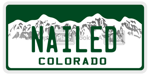 NAILED  license plate in CO