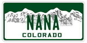 NANA  license plate in CO