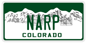 NARP  license plate in CO