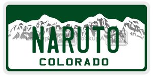 NARUTO  license plate in CO