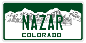 NAZAR  license plate in CO