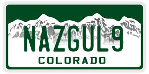 NAZGUL9  license plate in CO