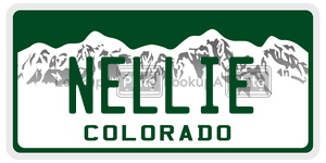 NELLIE  license plate in CO