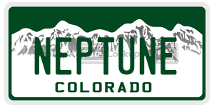 NEPTUNE  license plate in CO