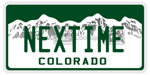 NEXTIME  license plate in CO