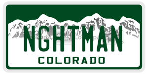 NGHTMAN  license plate in CO