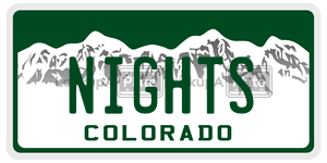 NIGHTS  license plate in CO