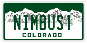 NIMBUS1  license plate in CO