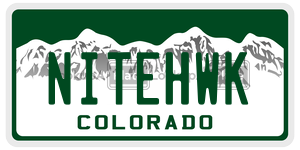 NITEHWK  license plate in CO