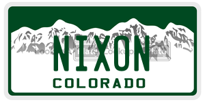 NIXON  license plate in CO