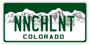 NNCHLNT license plate in Colorado