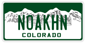 NOAKHN  license plate in CO