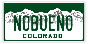 NOBUENO  license plate in CO