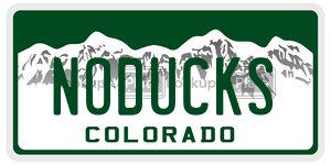 NODUCKS  license plate in CO