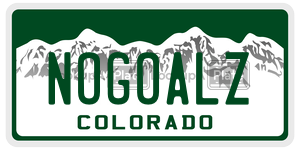 NOGOALZ  license plate in CO