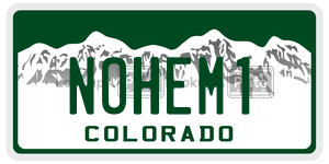 NOHEM1  license plate in CO