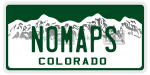 NOMAPS  license plate in CO