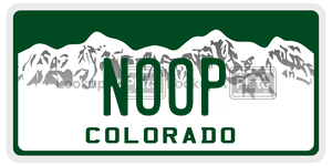 NOOP  license plate in CO