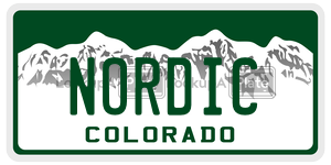 NORDIC  license plate in CO