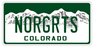 NORGRTS  license plate in CO