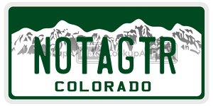 NOTAGTR license plate in Colorado