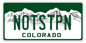 NOTSTPN  license plate in CO