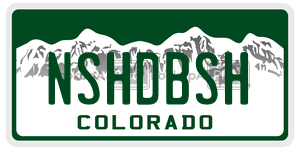 NSHDBSH  license plate in CO