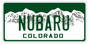 NUBARU  license plate in CO