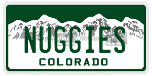 NUGGIES  license plate in CO