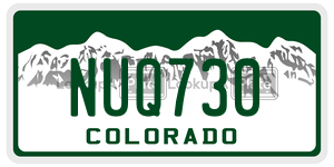 NUQ730  license plate in CO