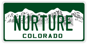 NURTURE  license plate in CO