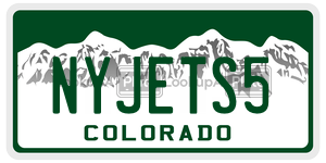 NYJETS5  license plate in CO