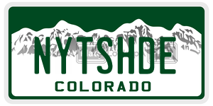 NYTSHDE  license plate in CO