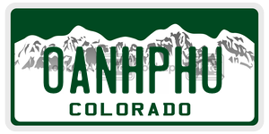 OANHPHU  license plate in CO
