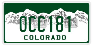 OCC181  license plate in CO