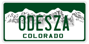 ODESZA license plate in Colorado