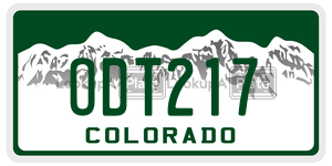 ODT217  license plate in CO