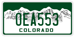 OEA553 license plate in Colorado