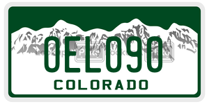 OEL090  license plate in CO