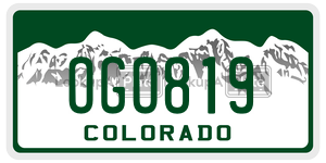 OGO819  license plate in CO
