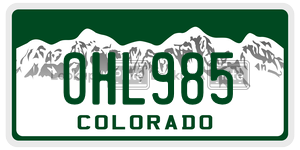 OHL985  license plate in CO