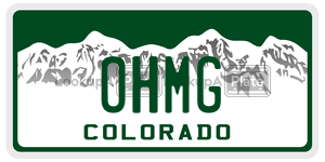 OHMG  license plate in CO