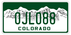 OJL088 license plate in Colorado