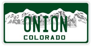 ONION  license plate in CO