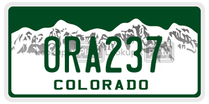 ORA237  license plate in CO