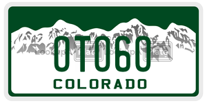 OTO6O  license plate in CO