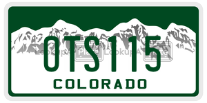 OTS115  license plate in CO