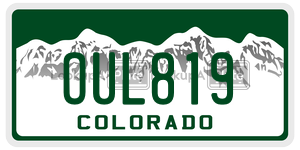 OUL819  license plate in CO