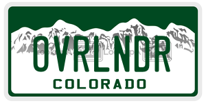 OVRLNDR  license plate in CO