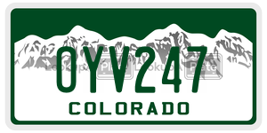 OYV247 license plate in Colorado